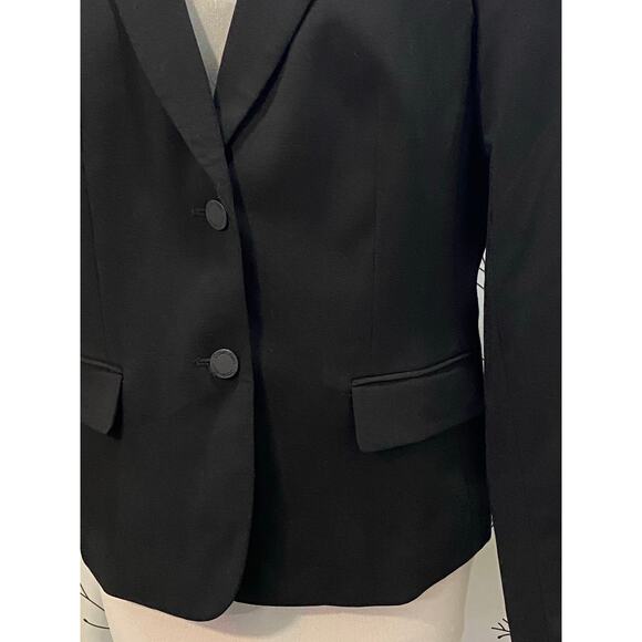 CALVIN KLEIN Black Blazer Two Button Closure SIZE 10 Office Work Career School - Picture 3 of 6
